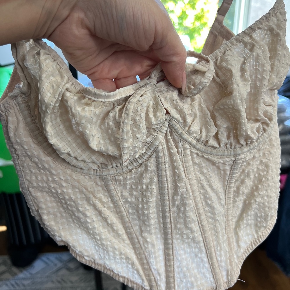Urban Outfitters Cream Textured Top - Picture 5 of 6